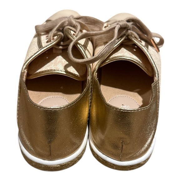 Michael Kors Gold and Cream Casual Sneakers - Picture 3 of 5
